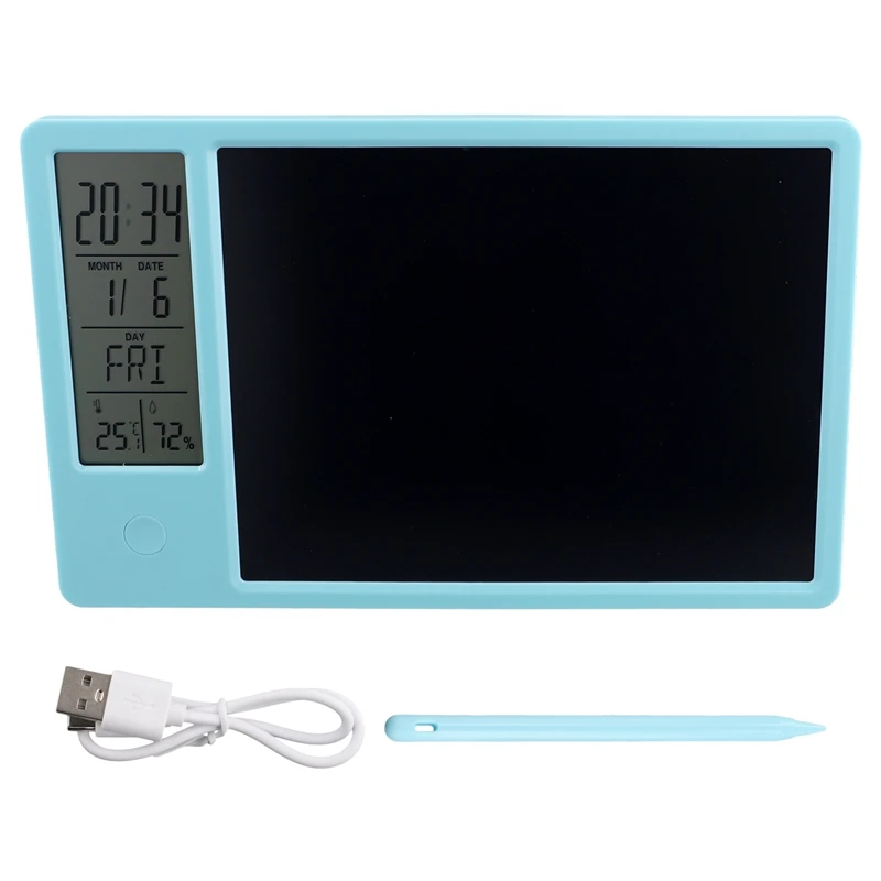 Multifunctional Electronic Desk Calendar LCD Handwriting Board With Alarm Clock Humidity Temperature LCD Message Board