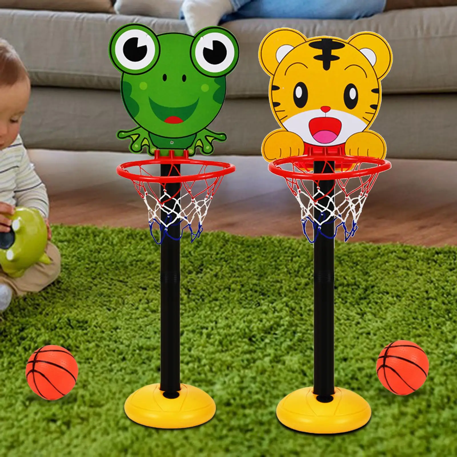 

Adjustable Height Basketball Hoop for Kids And Toddlers Indoor And