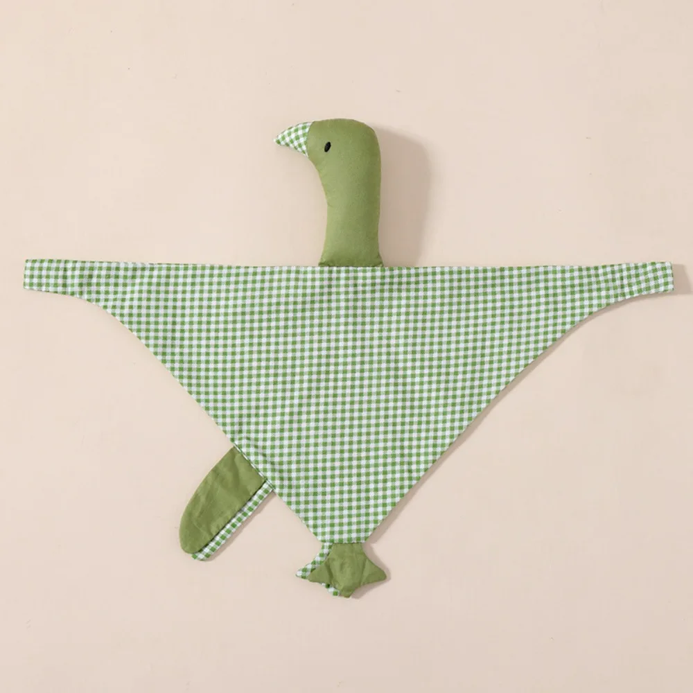 

Интерактивная игрушка-гусь из чистого хлопка для новорожденных: милый плюшевый гусь-слюнявчик для сна и объятий