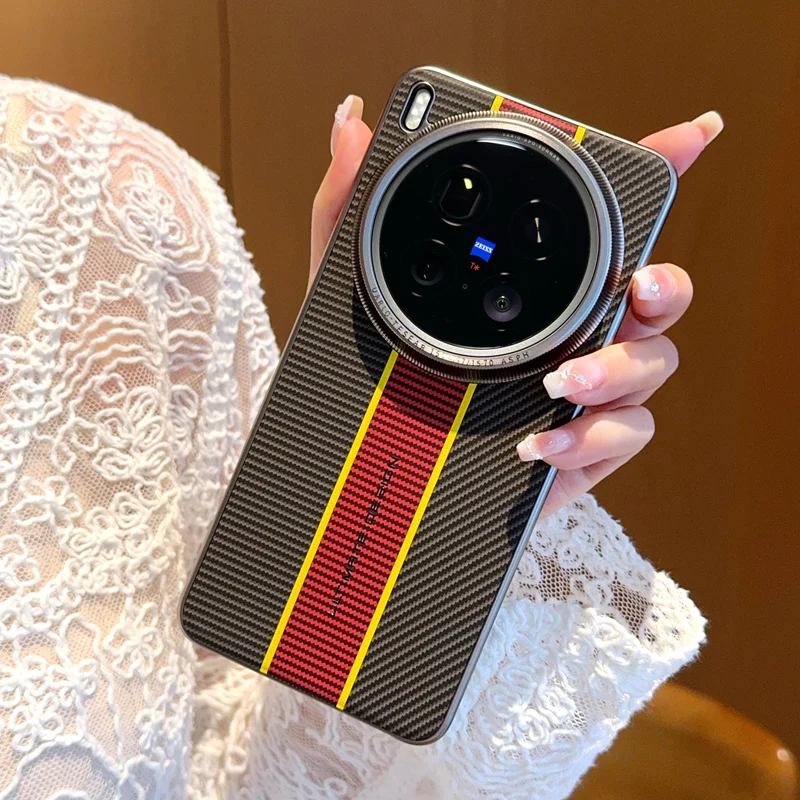 

For Huawei Nova 14 Pro 14 Ultra Case Fashion Hard PC Carbon Fiber Texture +Electroplate Frame Cover for Nova 14 Ultra