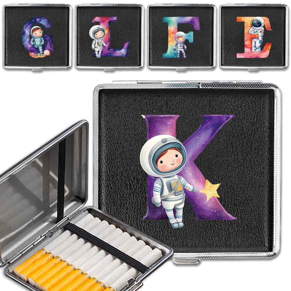 

Portable Cigarette box Cigars Case Tobacco Storage Box Pocket Organizer Astronaut Letter Pattern Outdoor Smoking Accessories