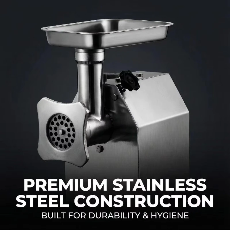New Automatic Tabletop Commercial Electric Meat Grinder-Stainless Steel 200kg/h Capacity Three Phase Multi-Voltage SHANGQI view 3
