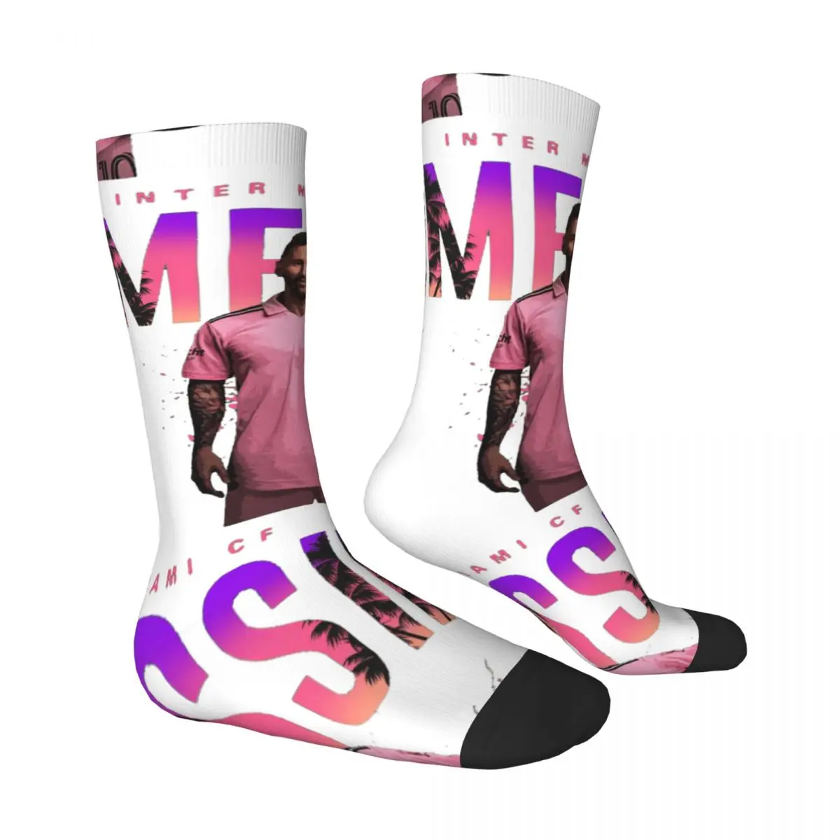 CELEBRATION Lionel And Andrﾩs And Messi And Argentina No.10 GOAT Caricature 12 Joke Top Quality Knapsack Compression Socks