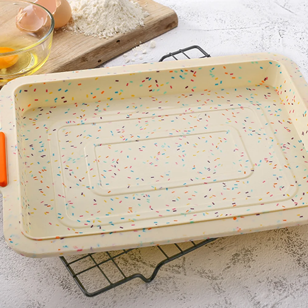 

Colorful Dots Silicone Tray High Temperature Resistant for Cake Biscuit Bread Storage Portable Home Store