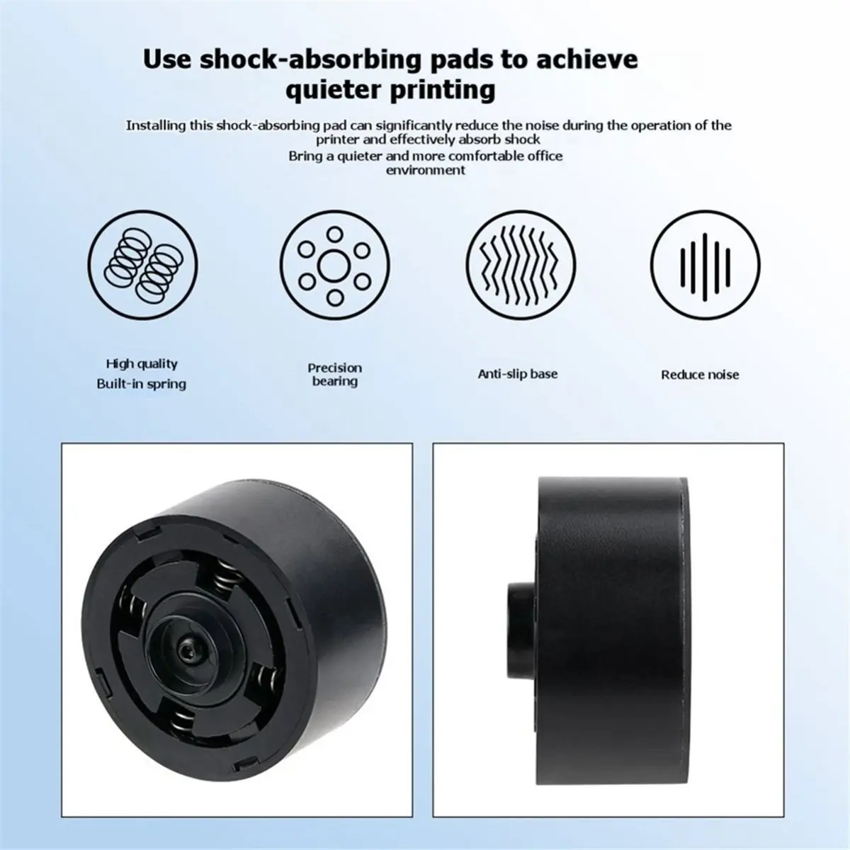 4Pcs Feet Pad for P2S/X2D 3D Printer Anti-Vibration Anti-Slip Anti-Shock Dust-Proof Replacement Parts