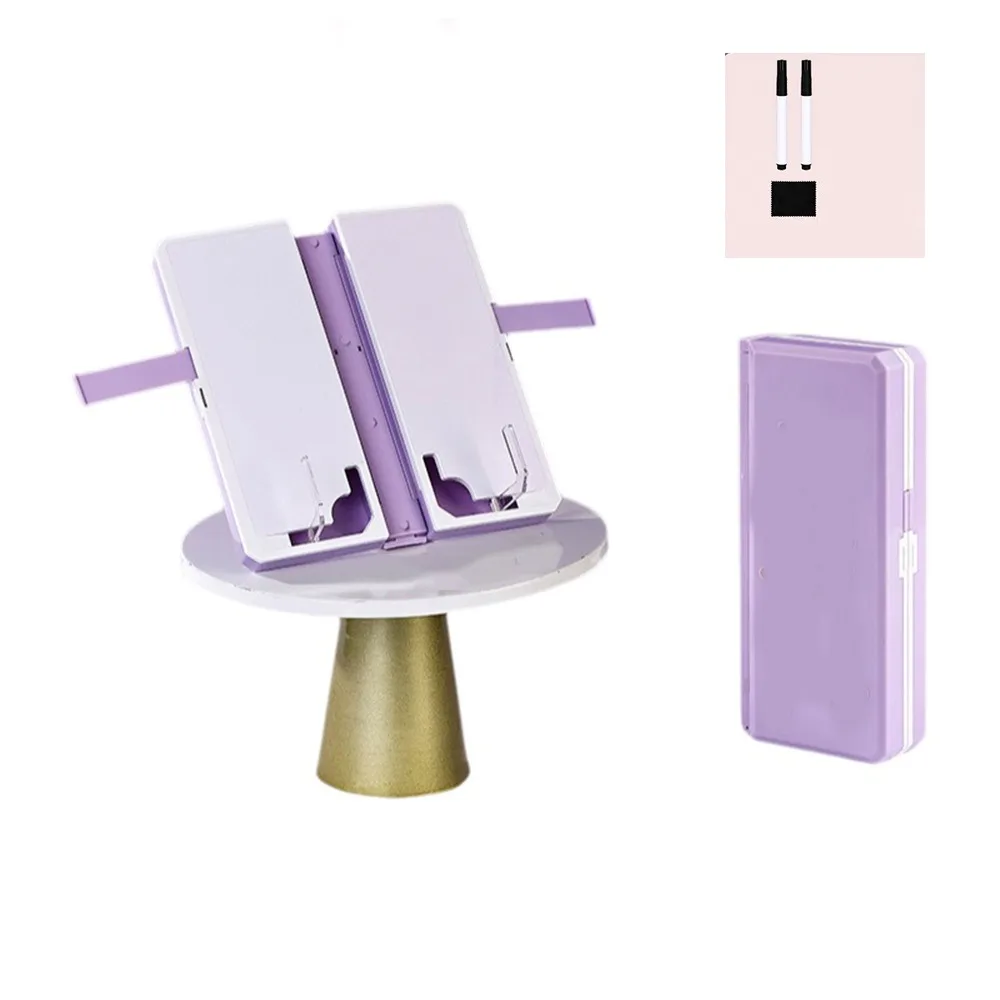 Multifunctional Reading Stand Pencil Case Double-Layer Large Capacity Bookshelf Pencil Case Adjustable Angles Foldable