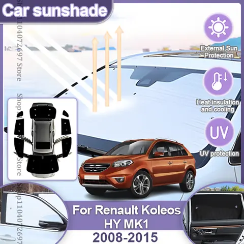 Renault Koleos HY MK1 용 풀 카 커버 썬 바이저 2008 2009 2010 2011 2012 2013 2014 2015 Samsung QM5 Protection Shade Visor
