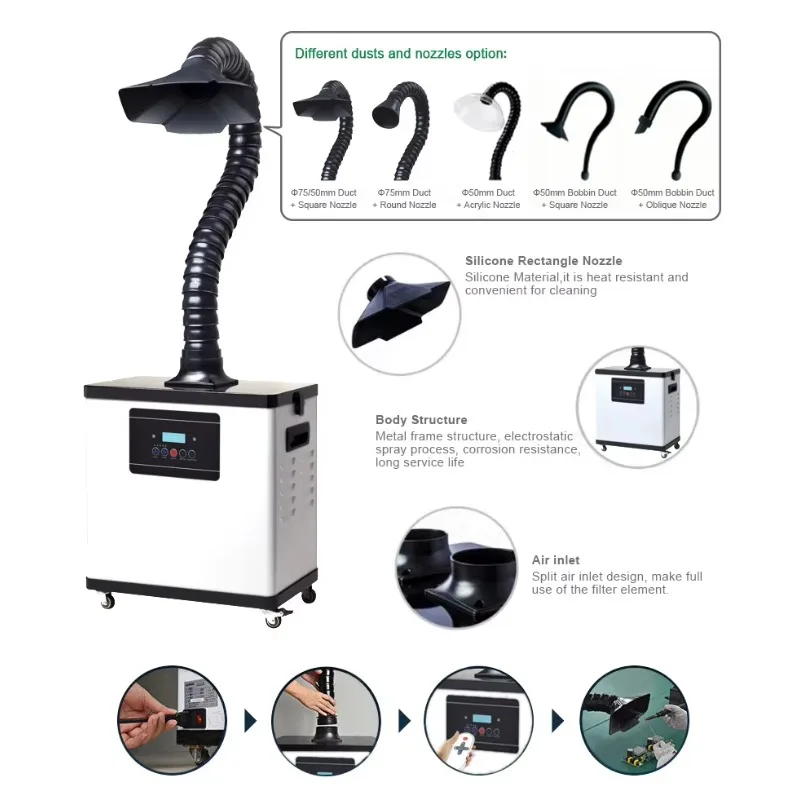 Portable Eyelash Extension  Extractor Manicure Vacuum Cleaner Dust Collector for Beauty Salon Use