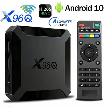 X96Q TV 박스 안드로이드 10.0 Allwinner H313 쿼드 코어 4K 60fps 2.4G 와이파이 HD10 미디어 플레이어 2G16G H.265 iptv 홈 시어터 셋톱박스 