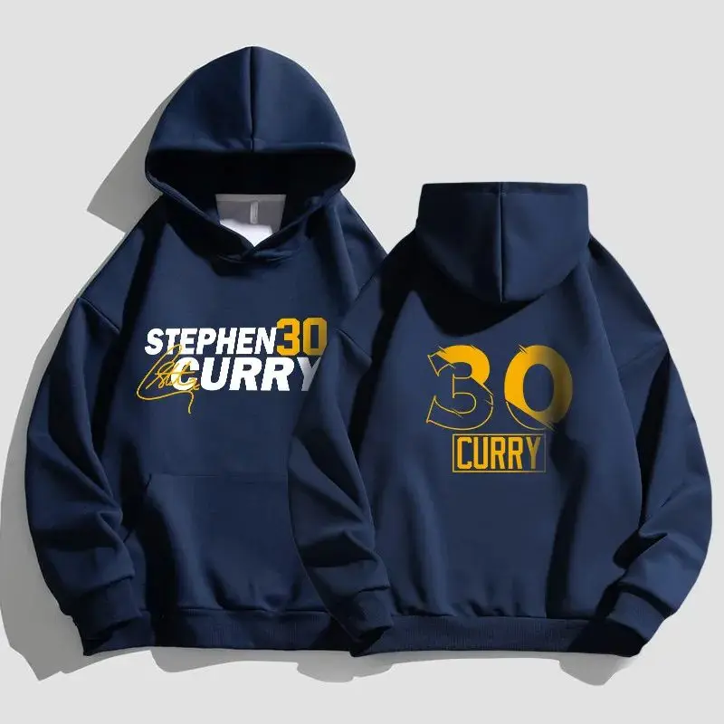 Curry Gold State Sports Jacket Warriors Stephen Basketball Hoodie Black Sweatshirt Parent-Child Football Plus Velvet Warm Hoodie