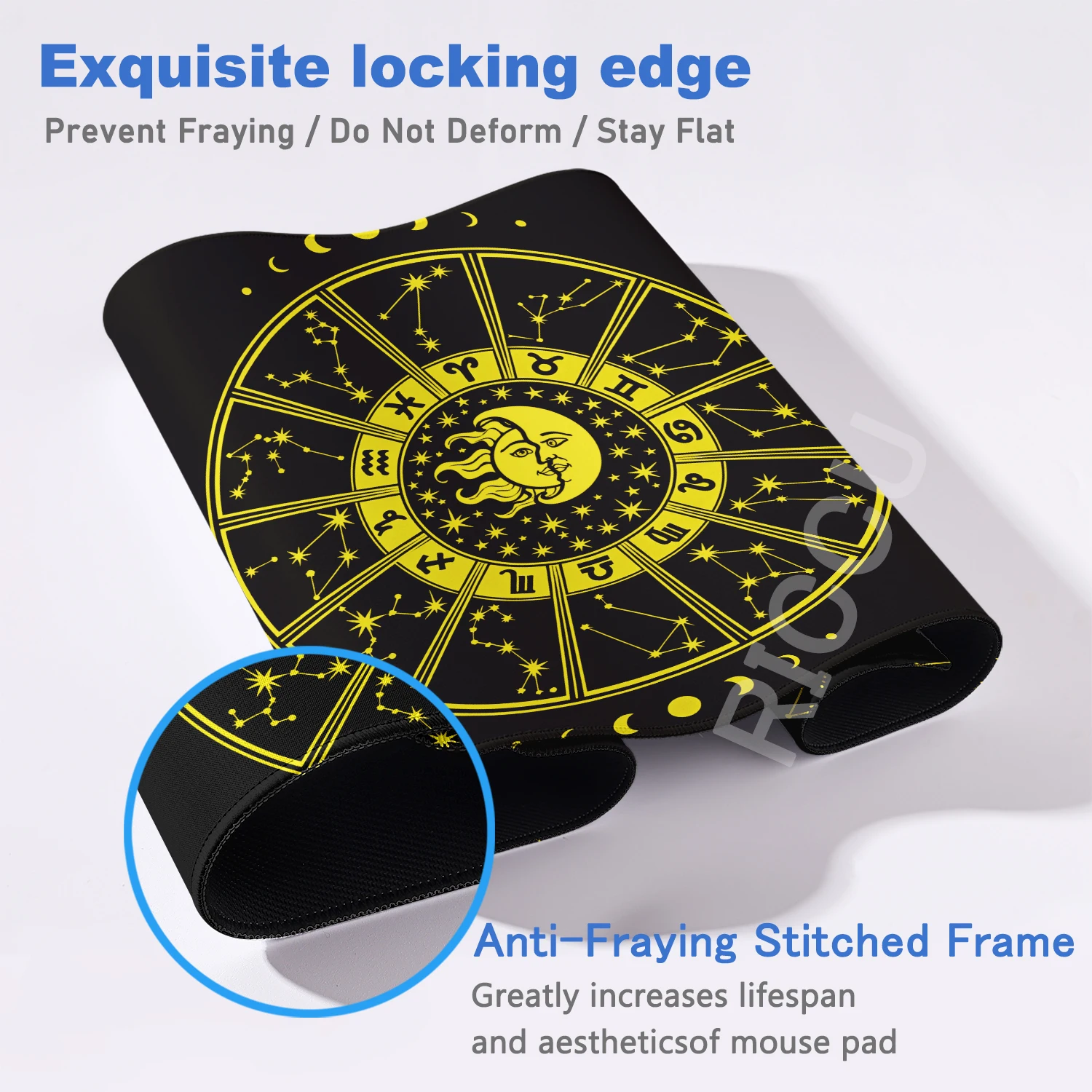 لوحة ماوس على شكل نجمة القمر، لوحة ماوس زودياك الفلكية، لوحة ماوس للكمبيوتر المحمول، سجادة مكتبية، ملحقات الكمبيوتر #4