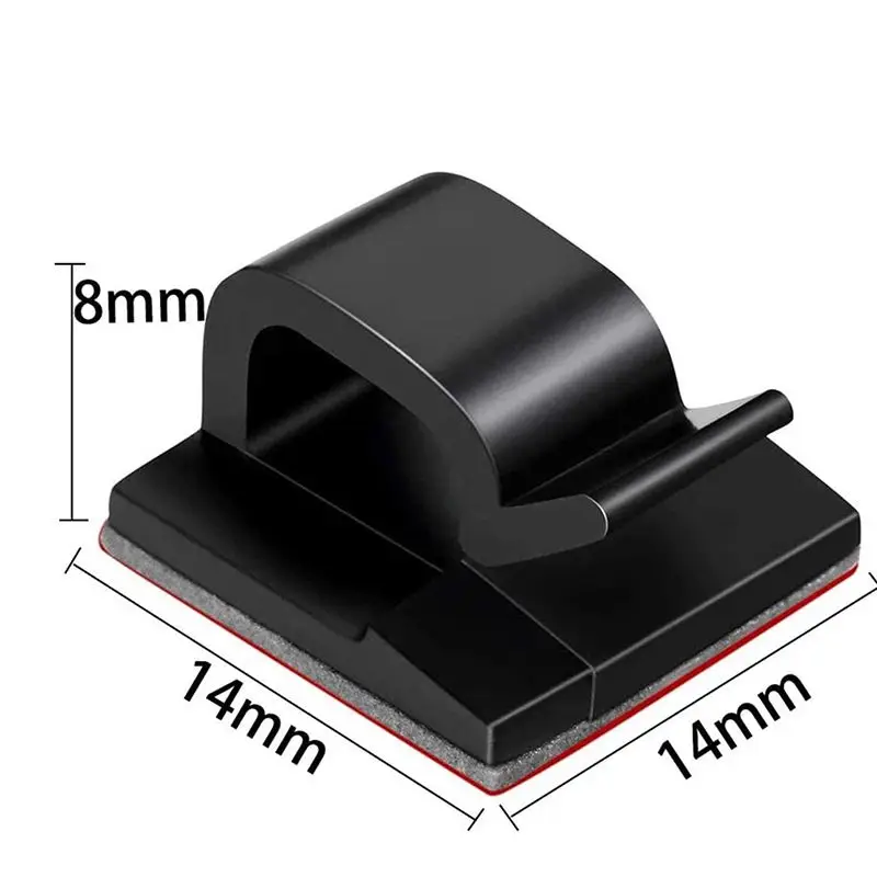 10/20/50PCS Cable Organizer Clips Wire Winder Holder Protector USB Cable Management Adhesive Hooks Desk Clamp For Home Office