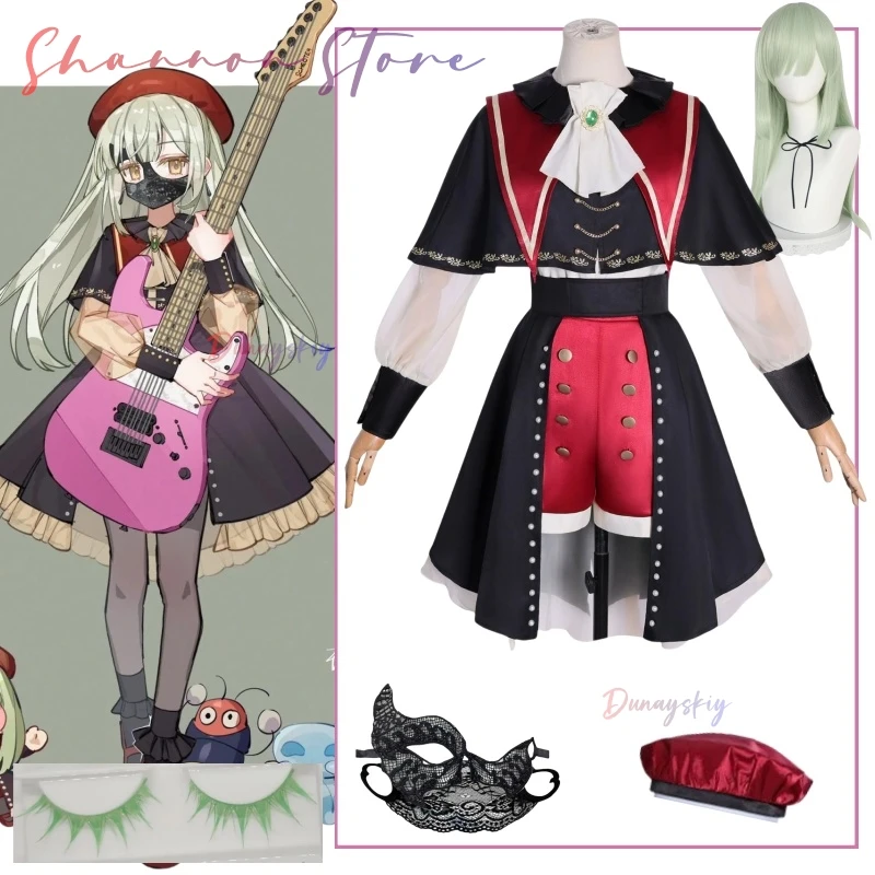 

Аниме BanG Dream Ave Mujica Wakaba Mutsumi Mortis Косплей Костюм Шаль Рубашка Юбка Шорты Шляпа Одежда Костюмы на Хэллоуин Женские