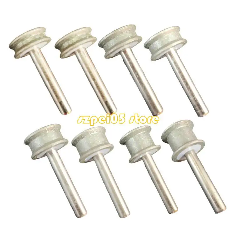 45be 2-12mm kim cương lõm vào bánh xe để đánh bóng các cạnh tròn và bề mặt cong trên các jades thủy tinh với thân 6 mm