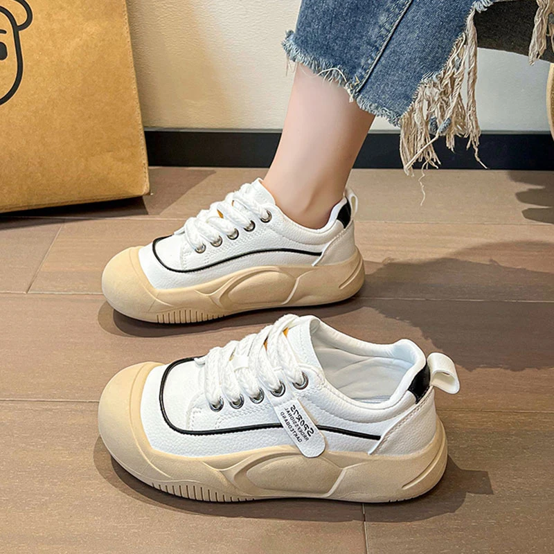 Zapatos de plataforma para mujer, cestas de cuña que combinan con todo, zuecos pequeños y bonitos, zapatillas deportivas blancas pequeñas para primavera y verano, 2024, 2024