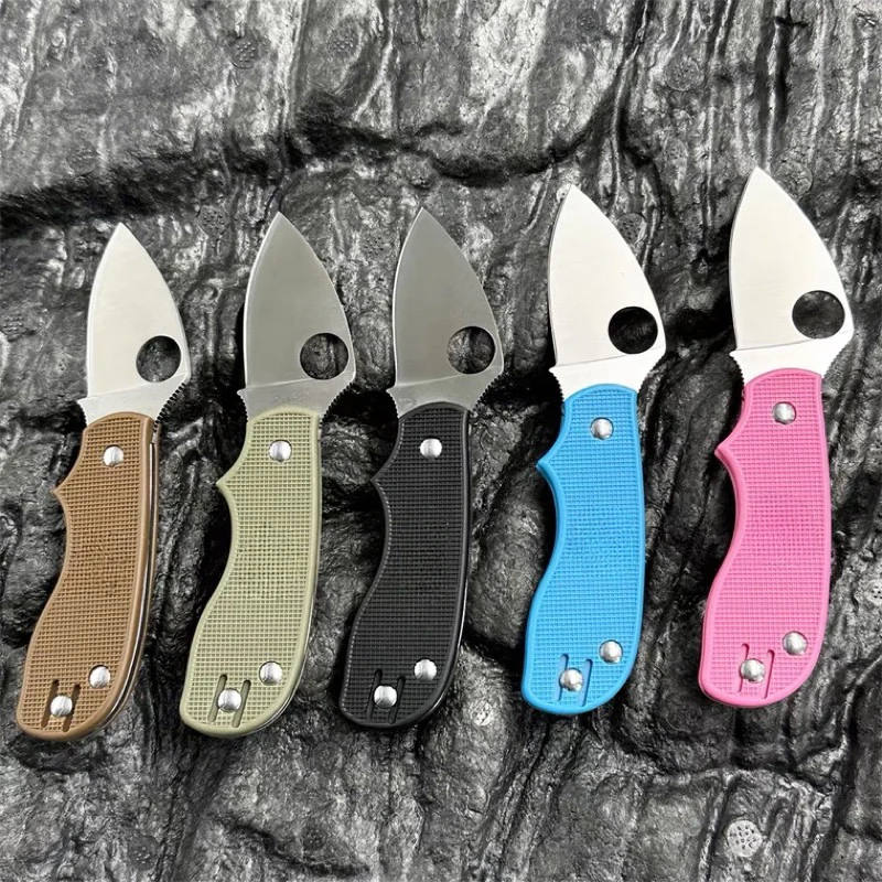 C154 MINI Pocket Folding Knife Stainless Steel Blade Nylon Fiber Handle Tactical Hunting Outdoor Camping Hunting Knives for Men