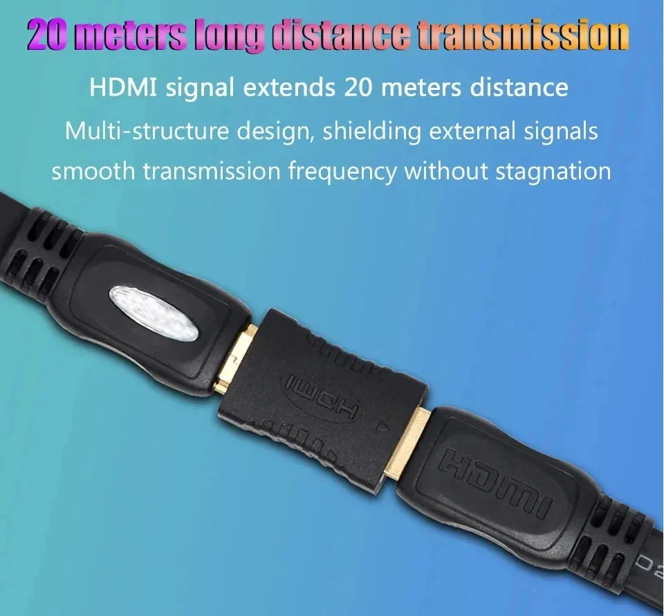 KEBIDU 1-2PCS 4K HDMI-Compatible Extender Female To Female Converter Extension Adapter For Monitor Display Laptop PS4/3 PC TV