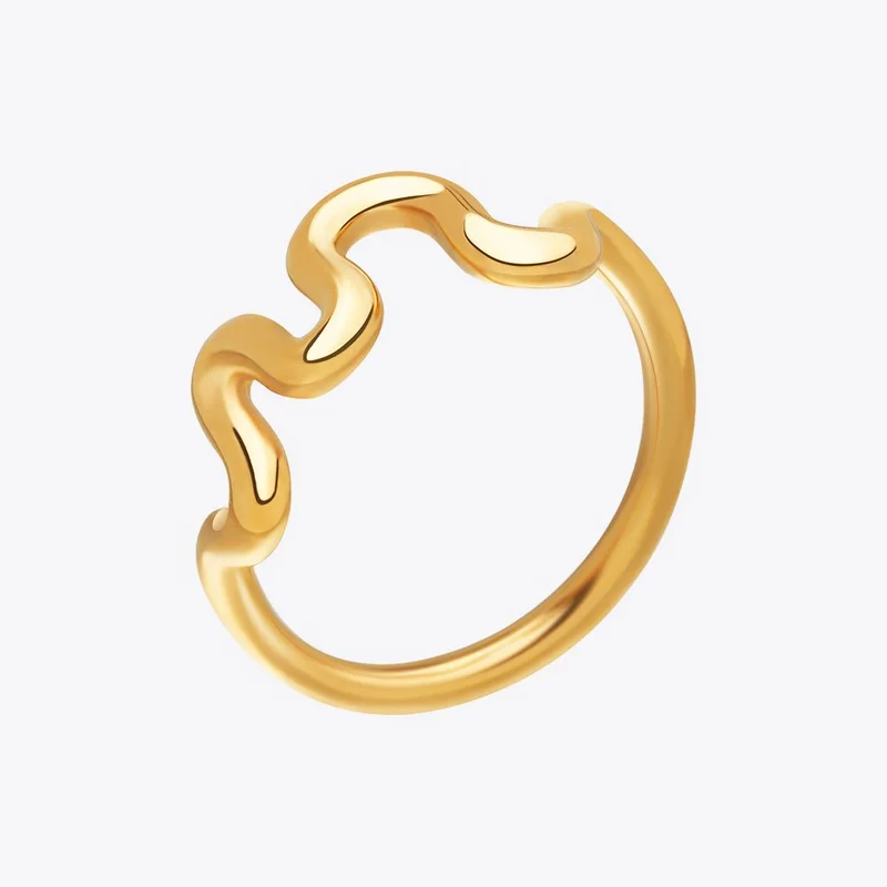 

ENFASHION Geometry Line Ring For Women Anillos Mujer Gold Color Stainless Steel Fashion Jewelry Rings Party Dropship R234191