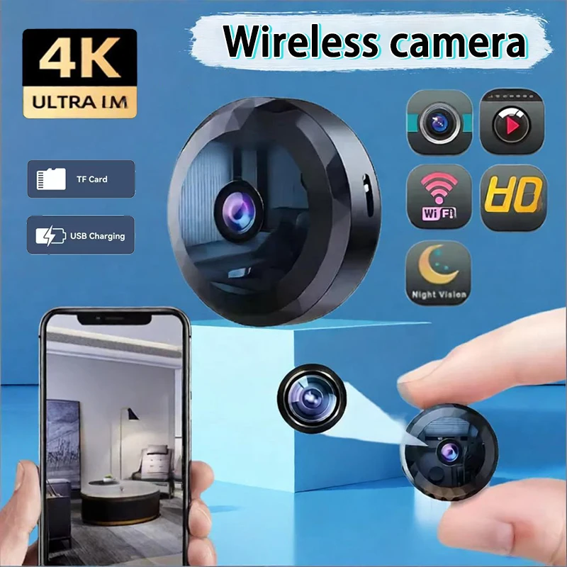 1080P HD Mini Wireless WiFi Camera Babymonitor Home Security Night Version Voice Video Surveillance 360° Human Detection 2025