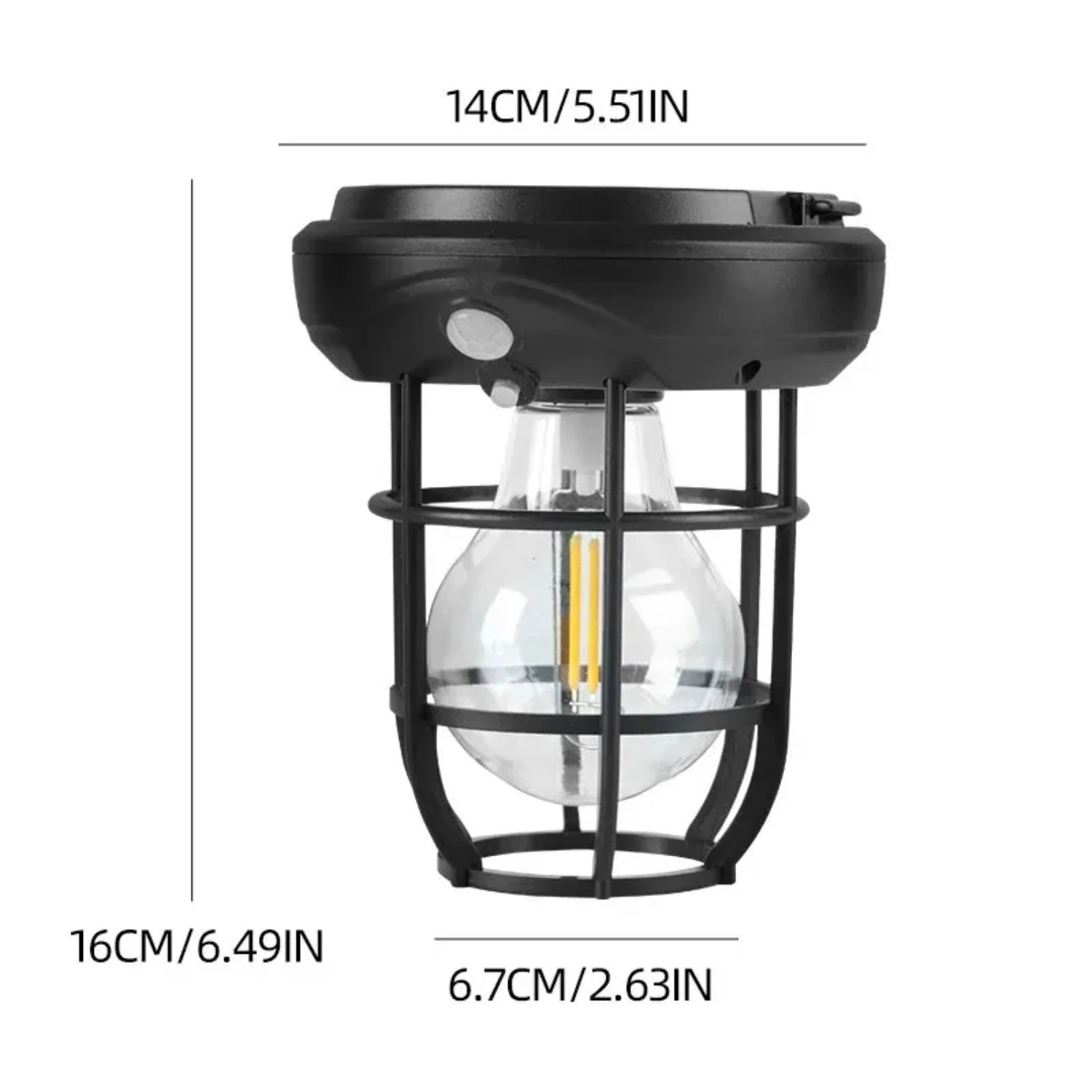 Solar Tungsten Wall Lamp Three Modes Outdoor Villa Garden Courtyard Waterproof Decoration Induction Lantern Small Night Lamp