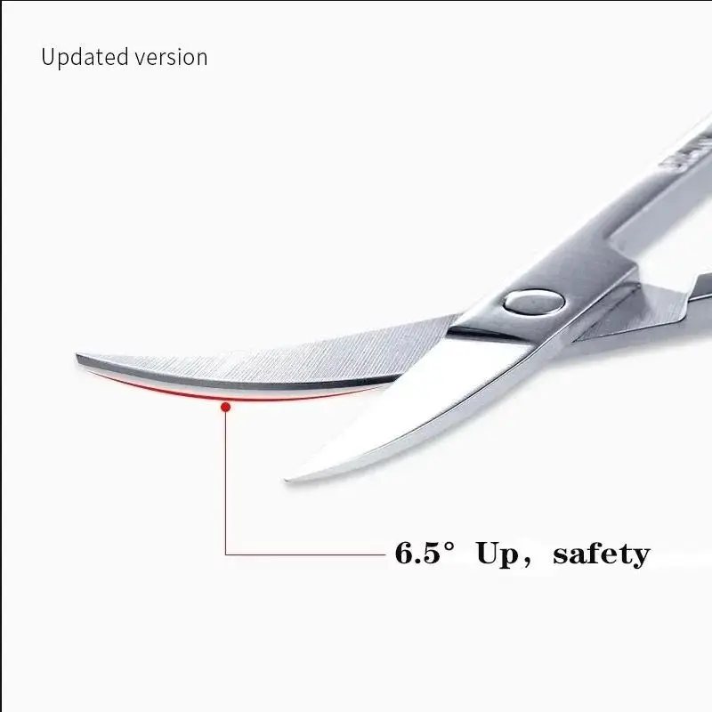 Gebogen Hoofd Wenkbrauw Schaar Nail Cuticle Nipper Make-Up Trimmer Dode Huid Remover Manicure Schaar Brow Nail Tool