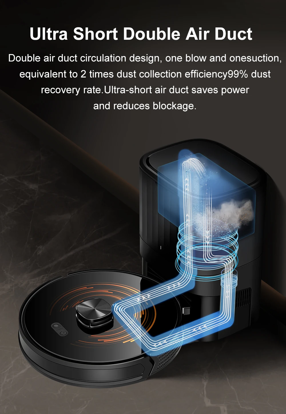 Robot Vacuum Cleaner  2-in-1 Robot Vacuum and Mop Auto-Dockin
