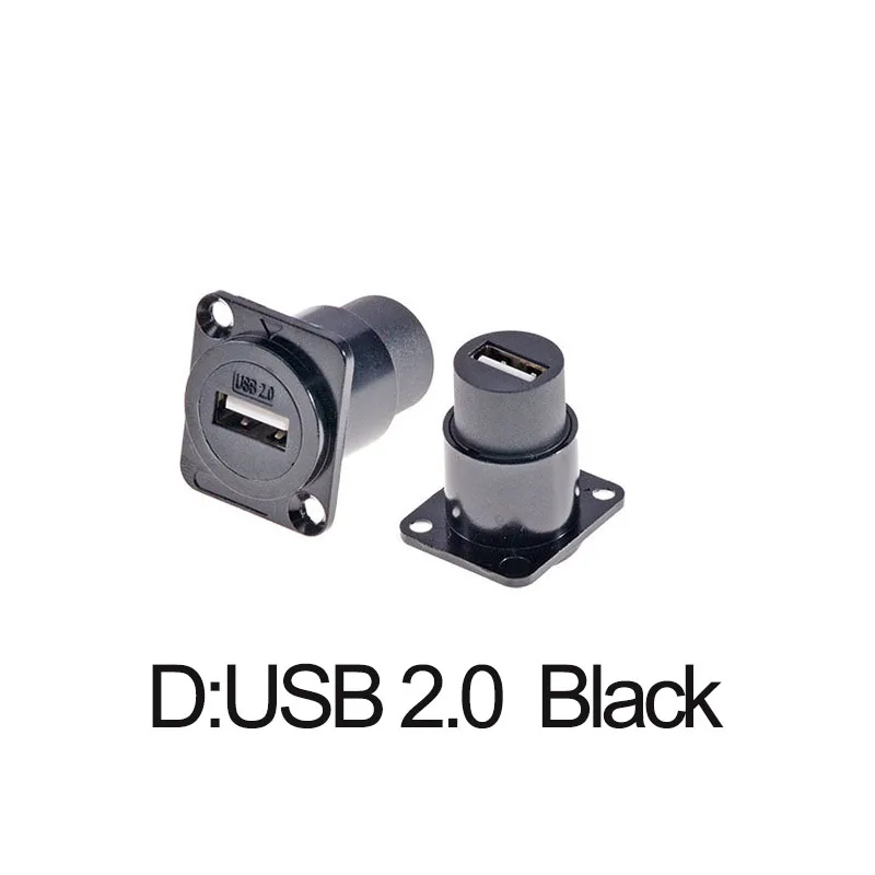 1PC Metalen D Type Module RJ45 CAT6 & USB 2.0/3.0 & Type C & HDMI-Jack Socket via Netwerk Paneel Montage Elektronische Connector