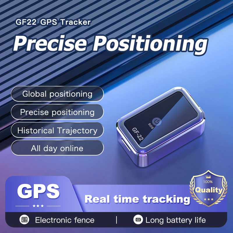 GF22 Mini Car Tracker Real Time Magnetic GPSDevice Anti-Loss Location Tractor Precise SlMMessage Positioner SOS Alarm Device