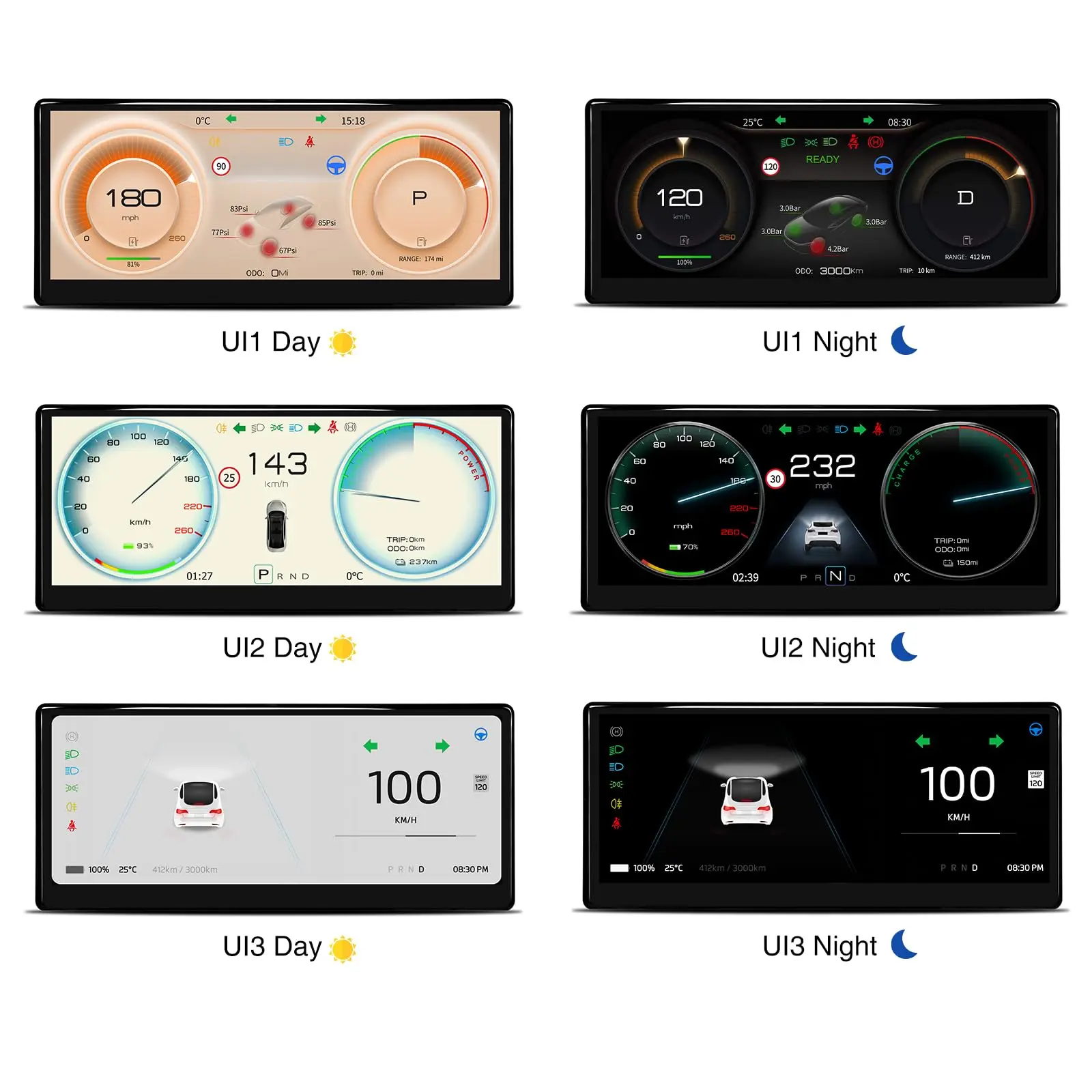 9 In Wireless/Wired Carplay Android Auto Bluetooth Head Up Dashboard Display For Tesla Model Y 2019-2024 & Model 3 2017-2023