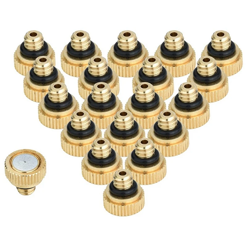 

20Pcs Misting Nozzles For Cooling System 0.012 Inch(0.3 Mm) & 10 Pcs Atomizing Nozzle For Landscaping Cooling 0.006Inch