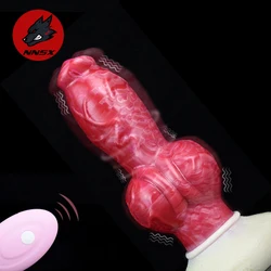 NNSX Dog Fantasy Dildo for Women Big Anal Dildo with Suction Cup Soft Monster Dildo Silicone Anal Plug Prostate Massager Sex Toy