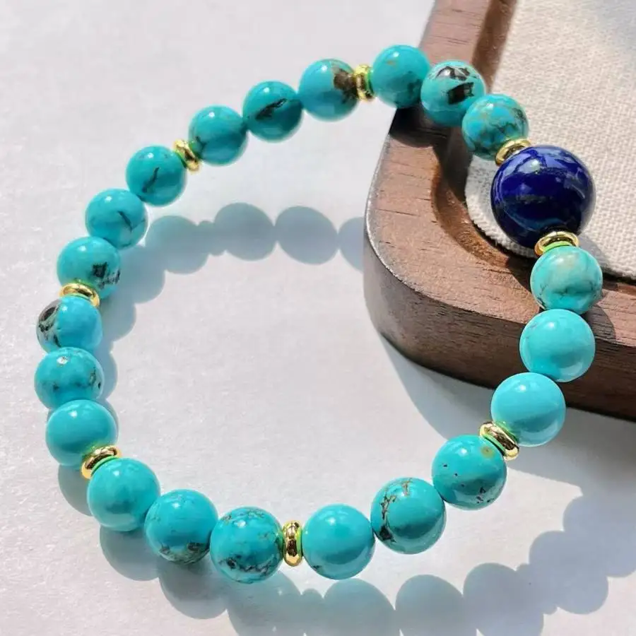 

Handmade natural Turquoise beads bracelet, men's cuff button bracelet, Ramadan prayer bead bracelet,holiday gift, daily wear