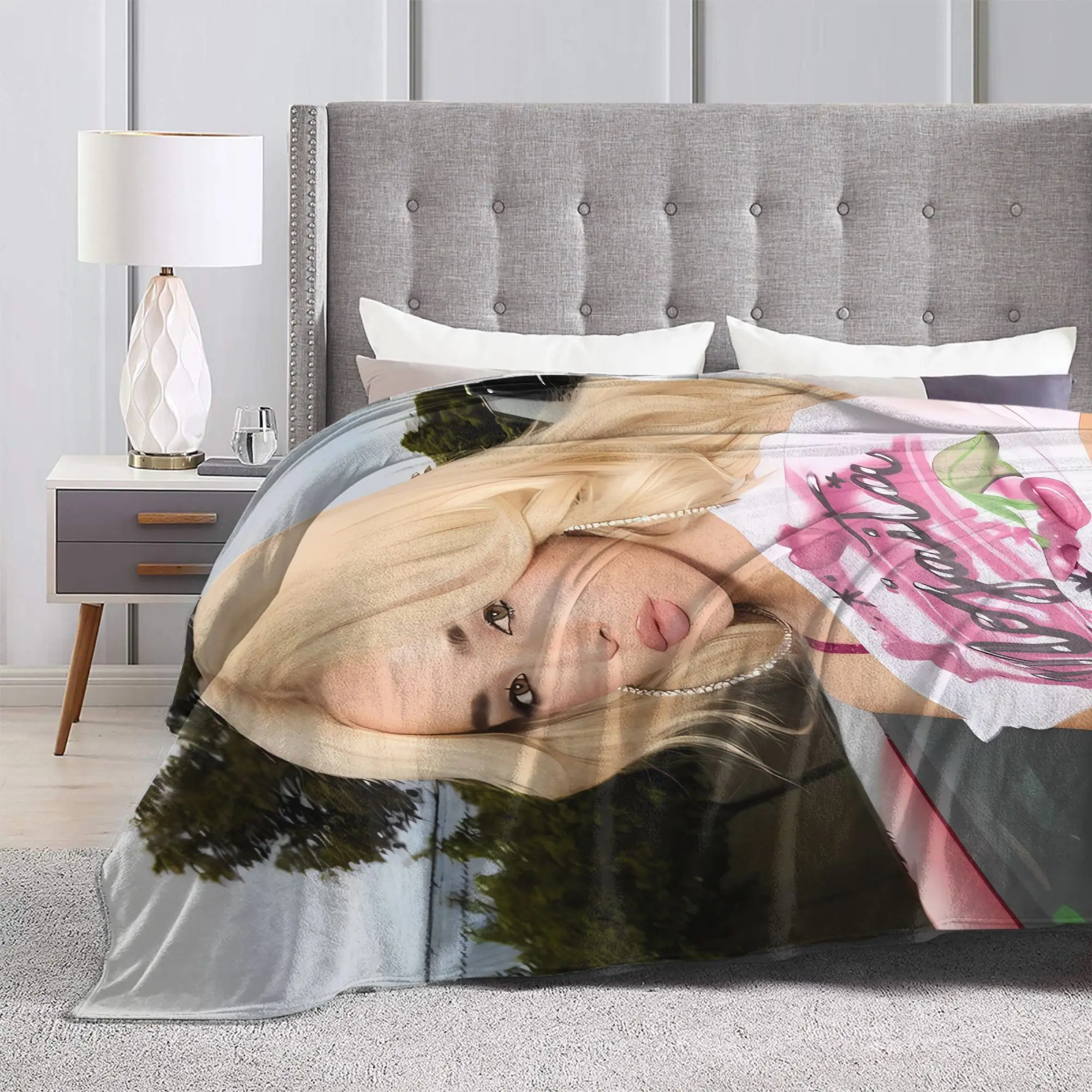 البطانيات الدافئة الناعمة الفتيات الزخرفية Lolas Indigos 2025 جولة الفراش يلقي الفانيلا المفرش لسرير الأريكة غطاء مريح