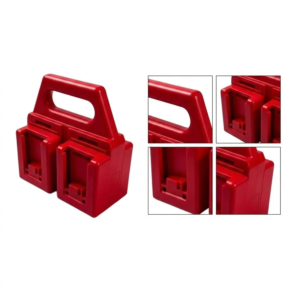 4 Slot 18V For Battery Storage Stand Holder For 5150-Li-20-52 5150-Li-20-40 Red ABS Plastic Rack Organizer Power Tool Accessorie