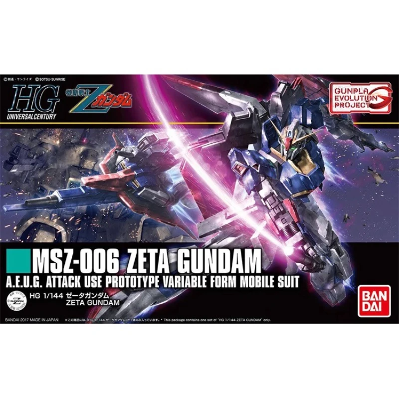 

Bandai оригинальный HGUC 1/144 аниме MSZ-006 ZETA GUNDAM сборная модель комплект экшн-фигурки игрушки для детей Коллекционный подарок