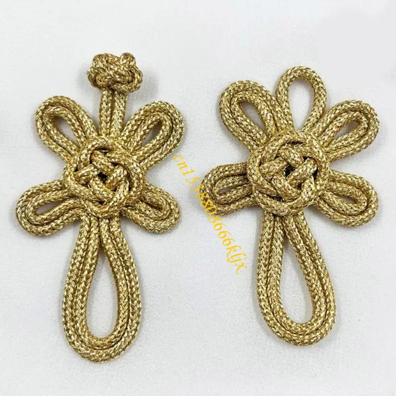 ปุ่ม Cheongsam Knot ปิดตัวยึดเย็บผ้าสำหรับ Cheongsam Han Suit 066C