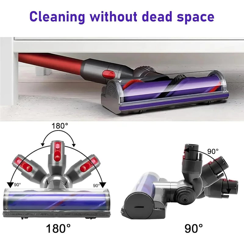 A85I-V عجلات كروية + موصل رأس المكنسة الكهربائية لقطع غيار دايسون V10 V11 V15 رأس تنظيف عزم دوران عالي 100 وات