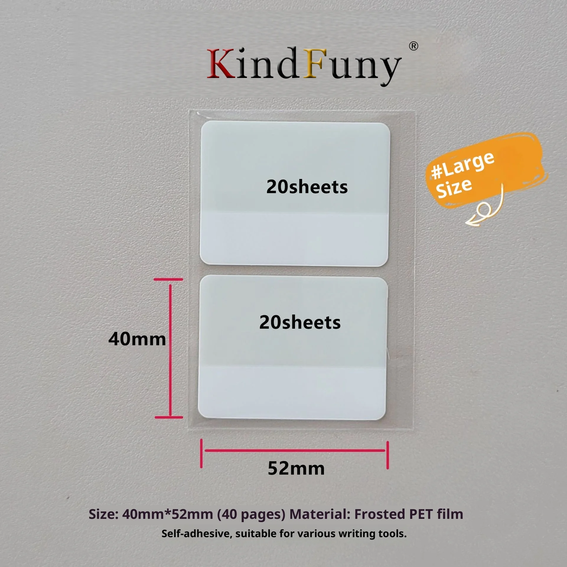 Adesivi indice bianco Etichette adesive trasparenti, Note adesive fai-da-te Materiale scolastico e per ufficio, Nuovo, 40 /80 /160 pagine