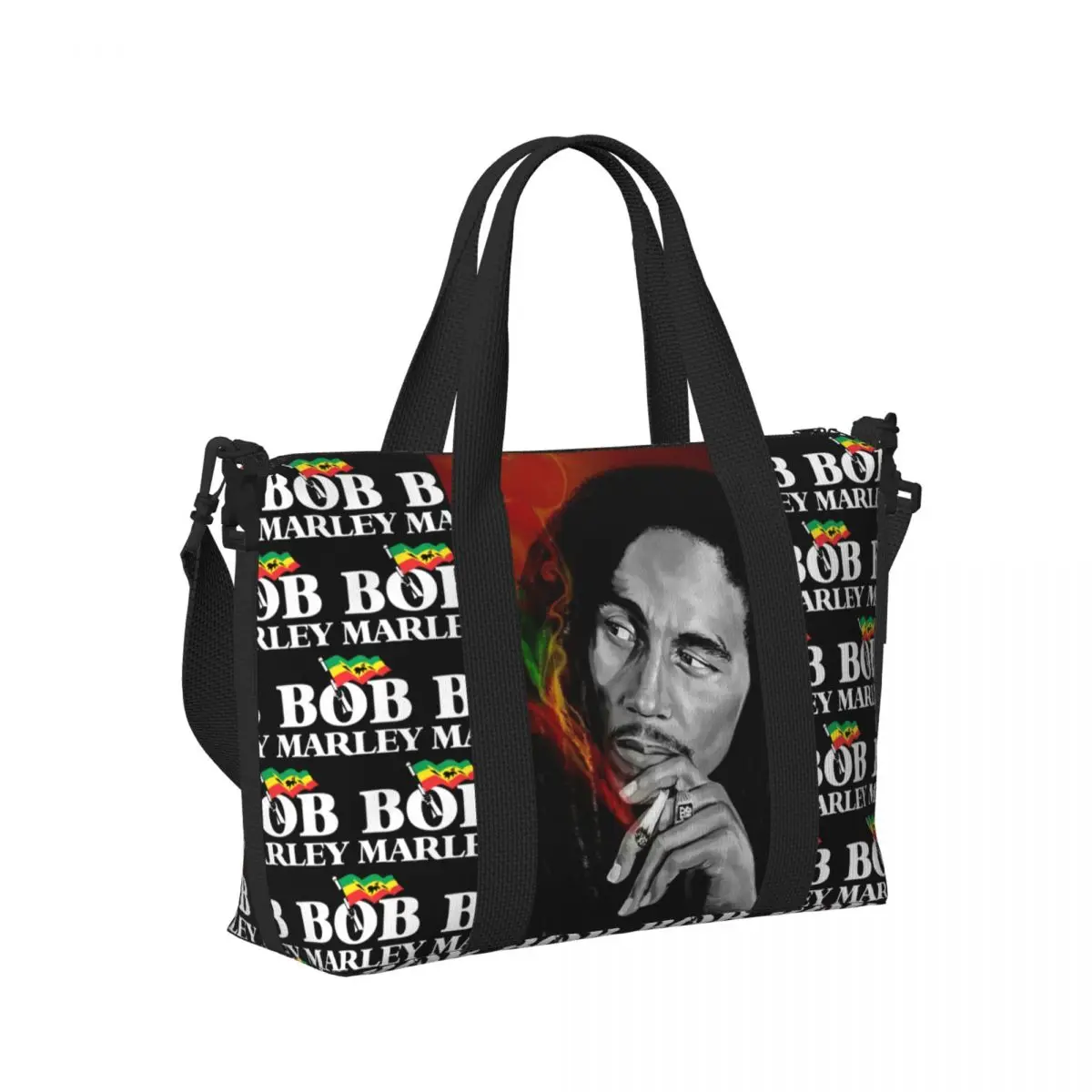 Bolso de mano personalizado de Jamaica Singer Reggae Rock Bob Marley para mujer, bolsa de mano Extra grande para gimnasio, bolsas de compras de viaje