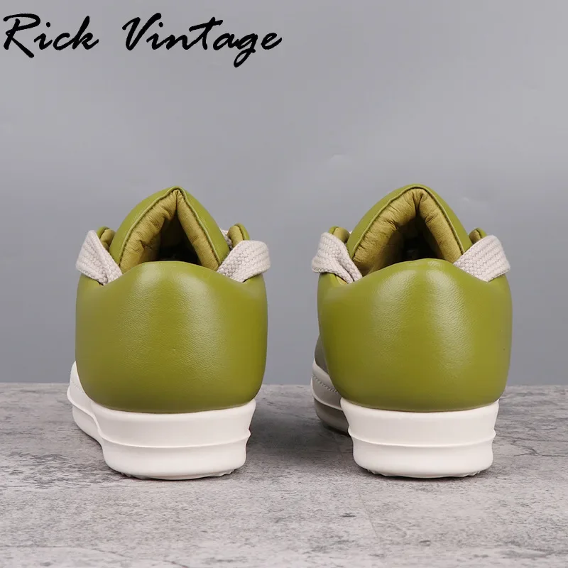 Rick Vintage Chunky Sneakers Women Pudgy Casual Shoes RO Platform Sports Shoes Real Leather Men\'s Fashion Sneakers Large Size 46