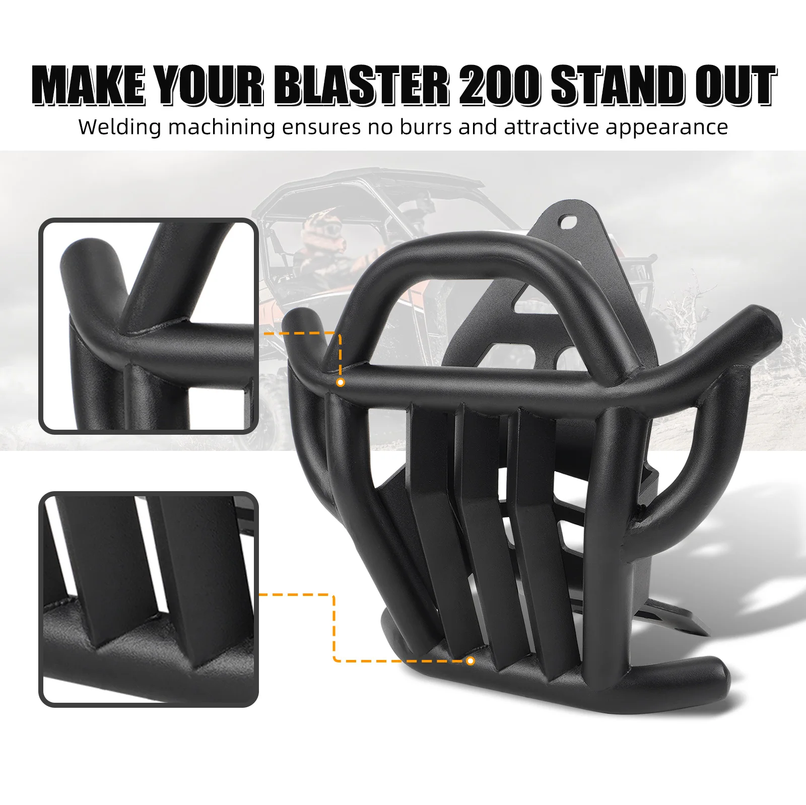 NICECNC For Yamaha Blaster 200 1988-2006 Front Bumper Guard Protector Replace 3JM-2845N-30-00 Shock Absorber Protection Aluminum