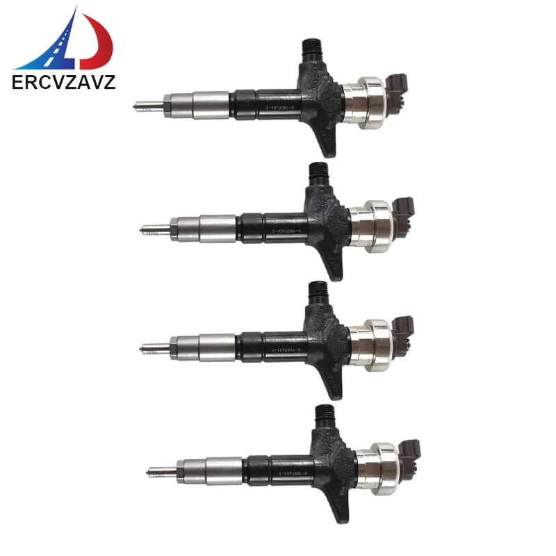 

4Pcs 8-98011604-5 8980116041 Fuel Injector 8-98011604-1/2/3/4 095000-6980 095000-6100 for Denso Isuzu Holden 3.0L 4JJ1 Engine