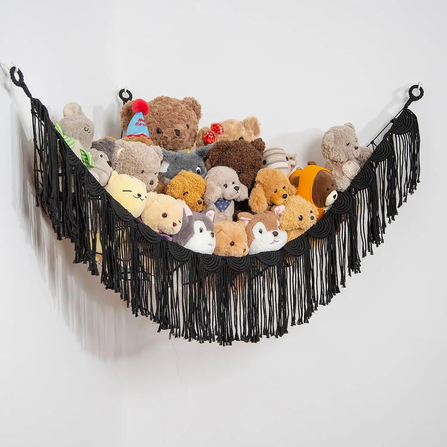 

Stuffed Animal Hammo Corner Hanging Net For Toy Organizer Playroom Stuffed Animal Toy Hammo Raem Toy Display Plush Toy Holder