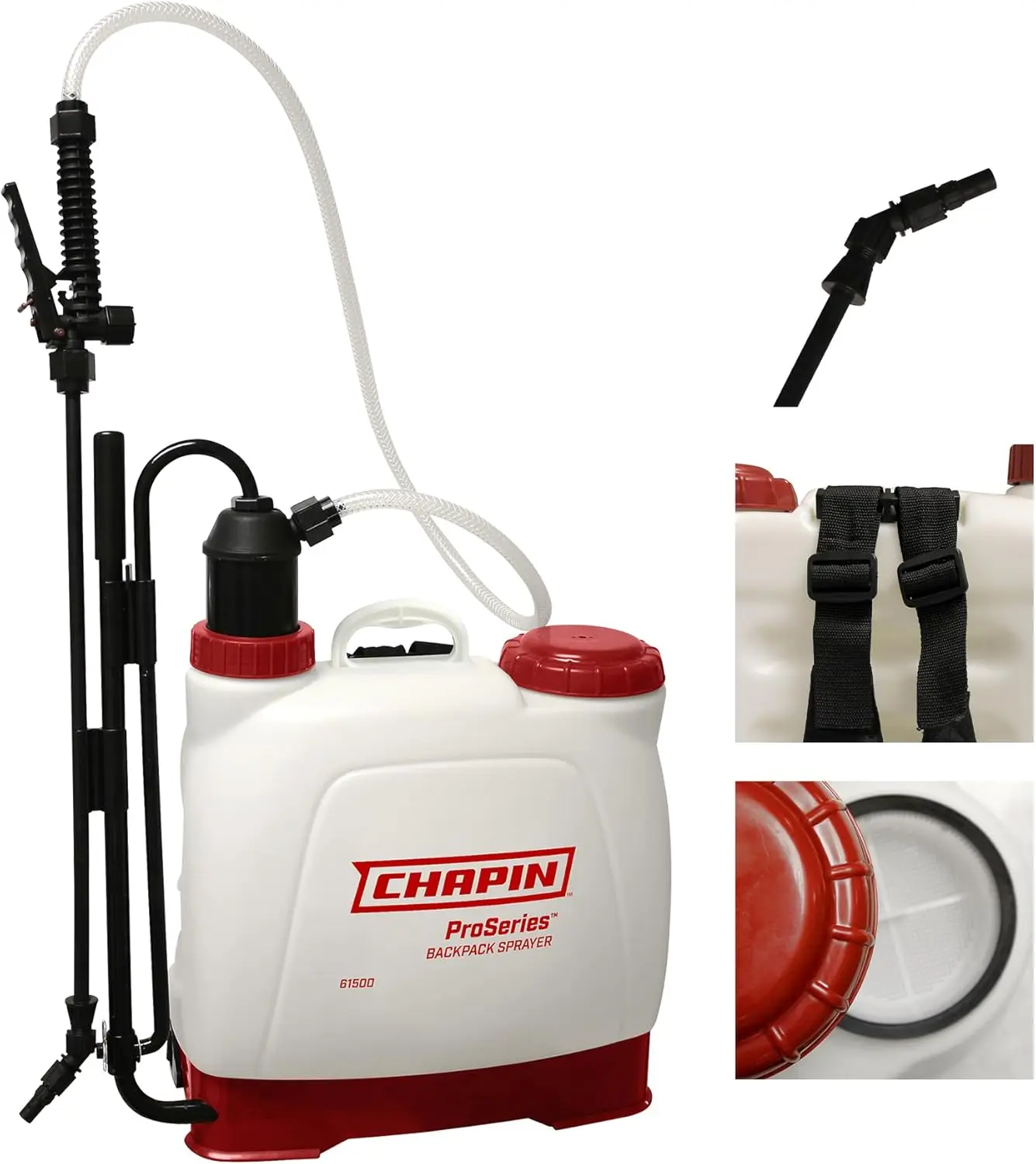 

4-Gallon USA-Made Backpack Sprayer with Adjustable Straps, Filtration System, and Nozzles for Easy Gardening