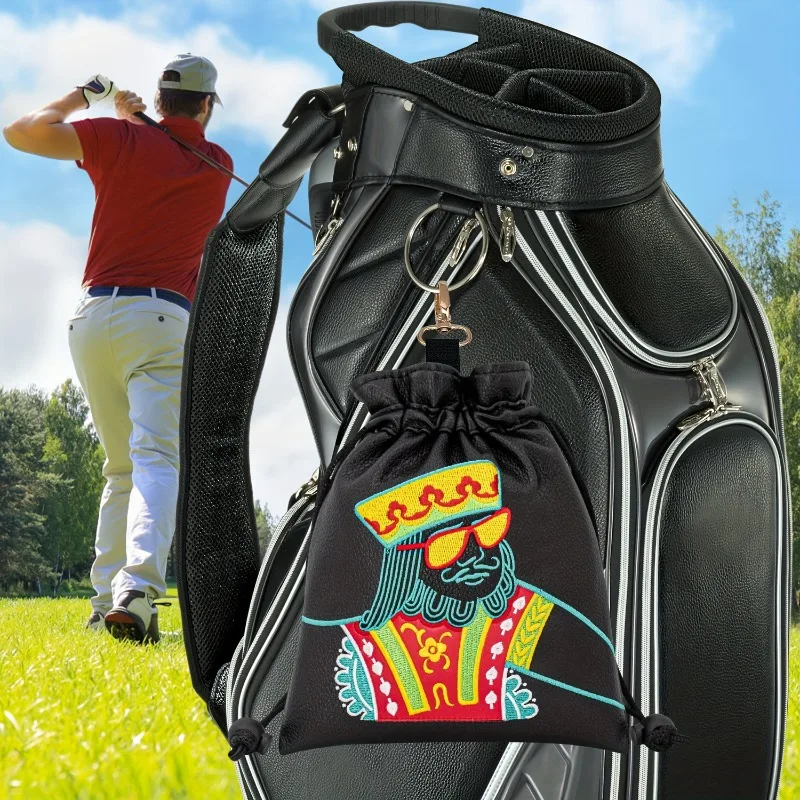حقيبة ملحقات حقيبة الجولف المحمولة مع مادة البولي يوريثان الاصطناعية، وإغلاق برباط متين، هدية مثالية لحقائب الجولف للاعبي الجولف #4