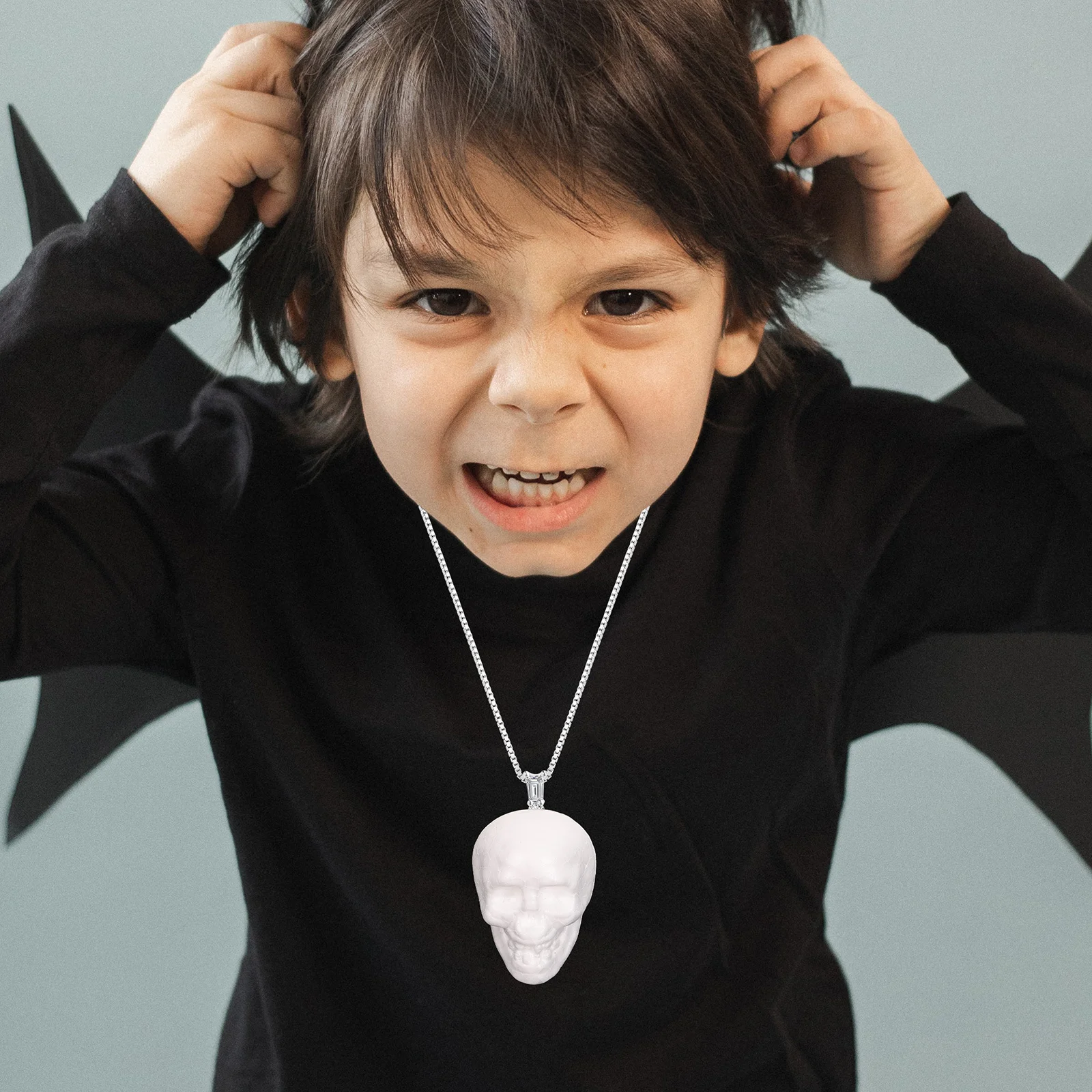 

25Pcs Foam Skull Heads Hanging Ornaments Unfinished DIY Halloween Party Decorations Pendant Horror Atmosphere