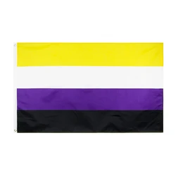 90x150cm NB Pride Genderqueer GQ Gender Identity NONBINARY Non-Binary Flag