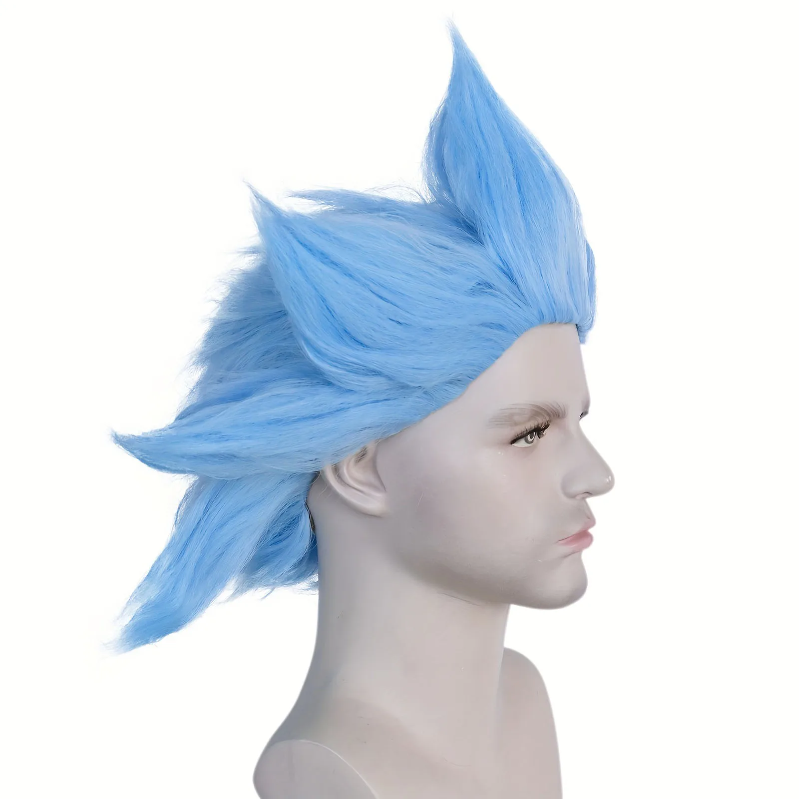 Peluca corta sintética de cosplay de flor de sol azul para fiesta de Halloween, carnaval, cabello COS