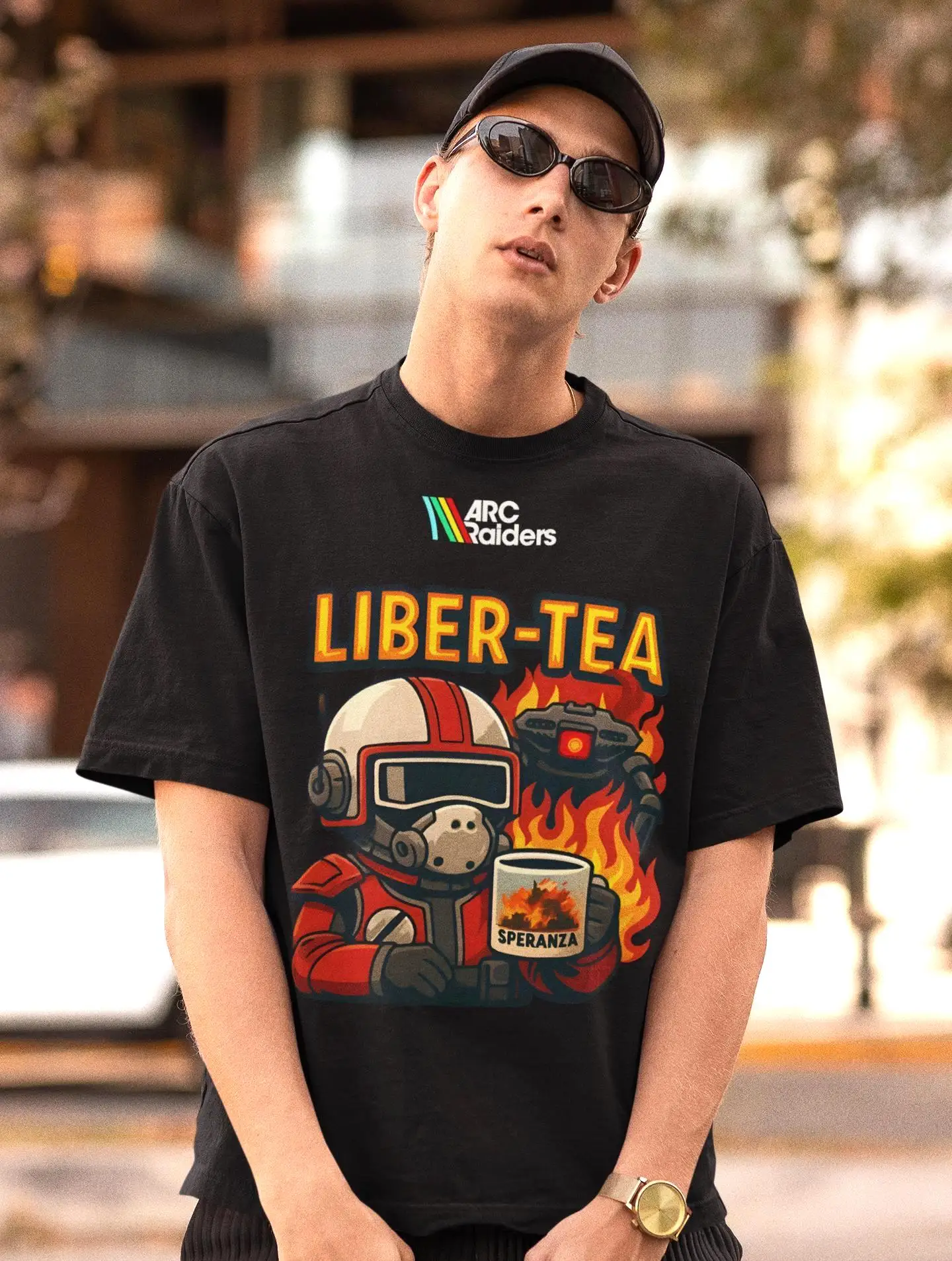 Arc Raiders Liber Tea Shirt - Funny Gamer Tshirt Summer Men's and Women's Loose and Breathable T-shirt Top