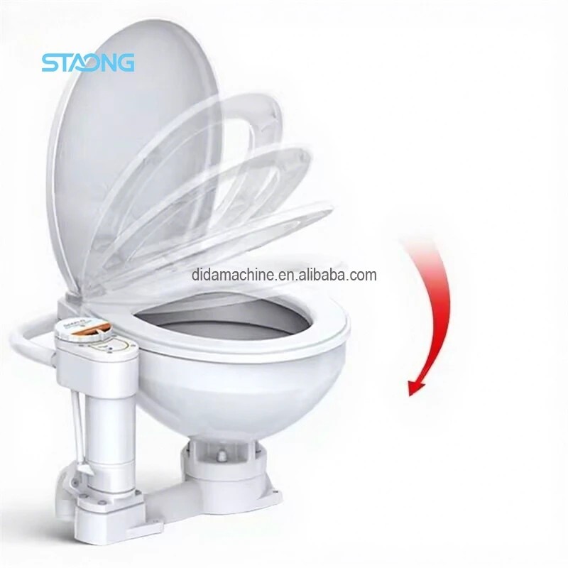 Yacht Electric Toilet RV Sailboat Speedboat Self-priming Toilet Boat Accessories Ceramic Toilet